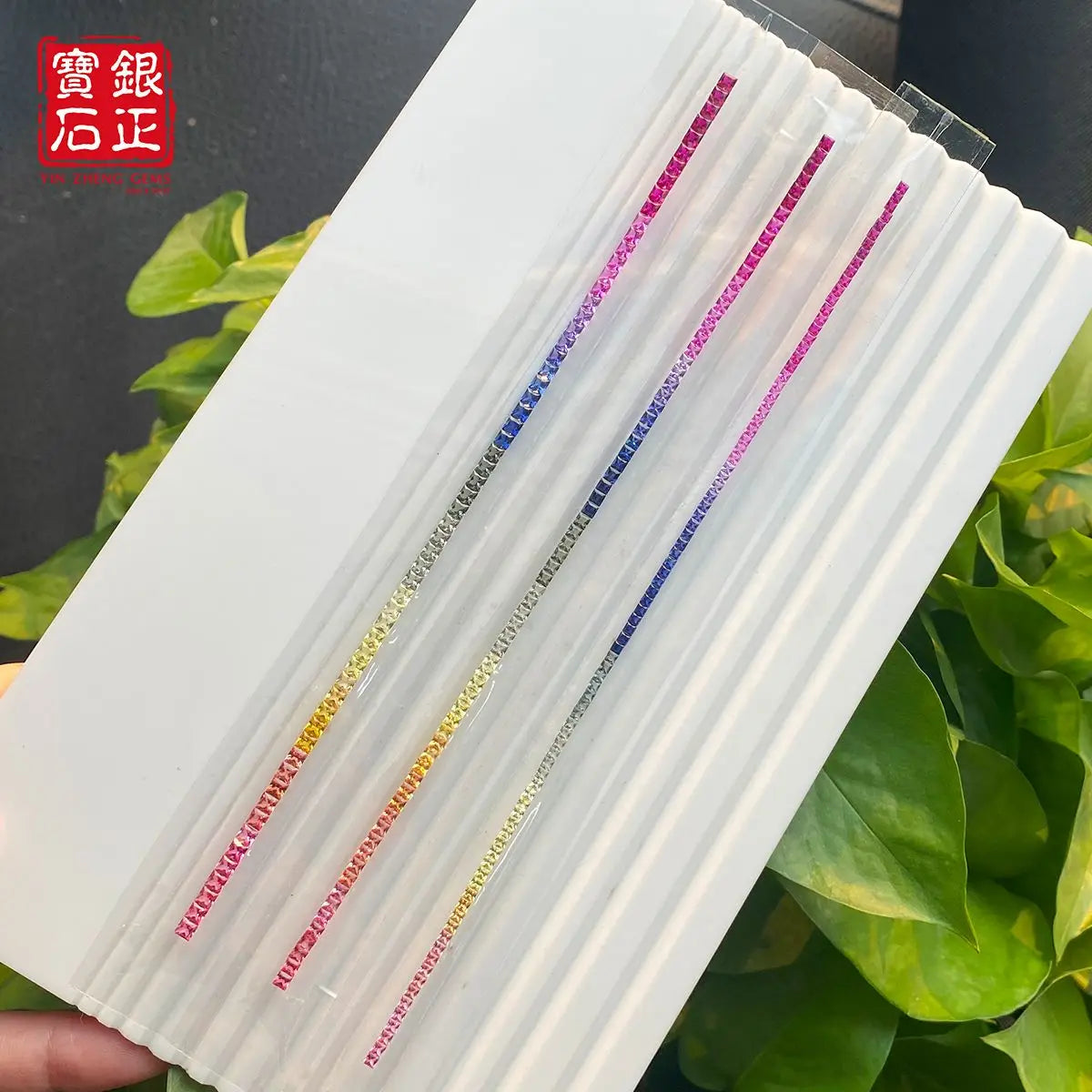 Nano Rainbow Corundum Strip | Tennis Bracelet Accessories