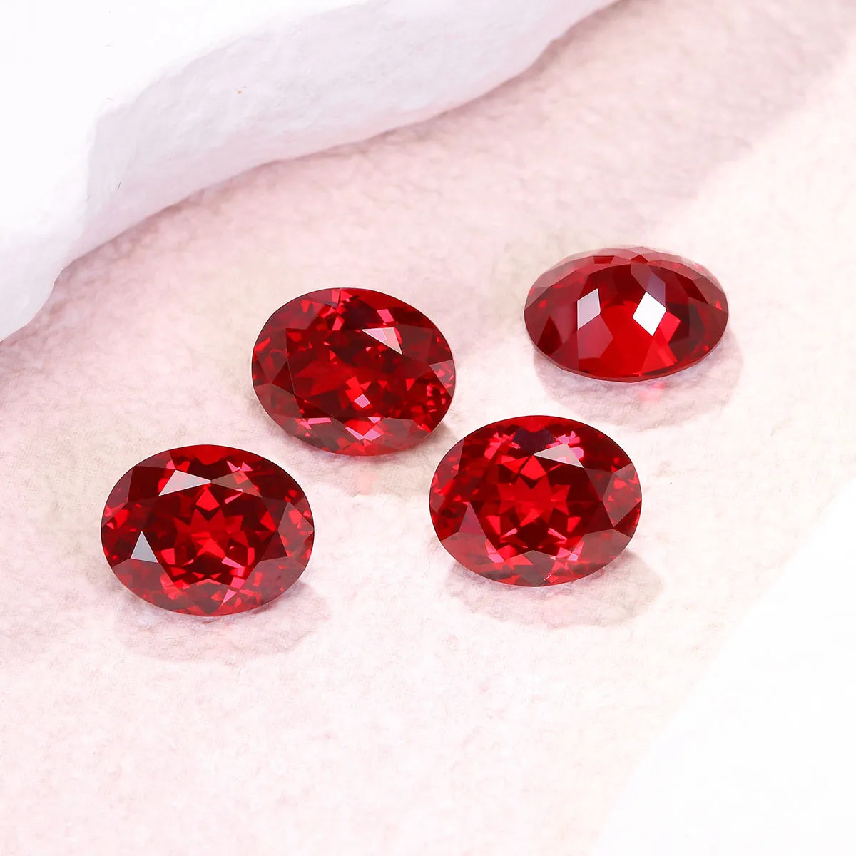 5A Lab Grown Ruby Oval Shape