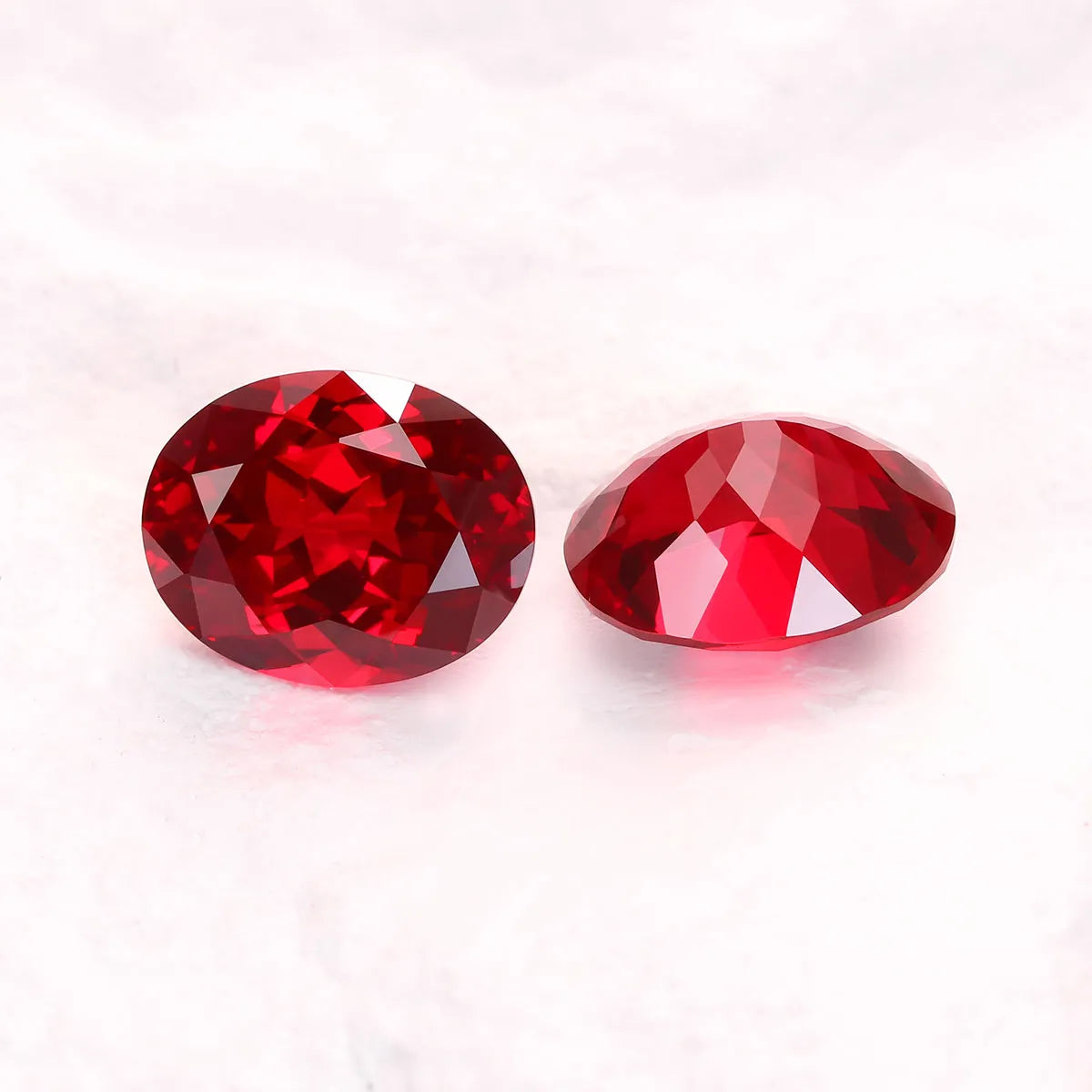 5A Lab Grown Ruby Oval Shape