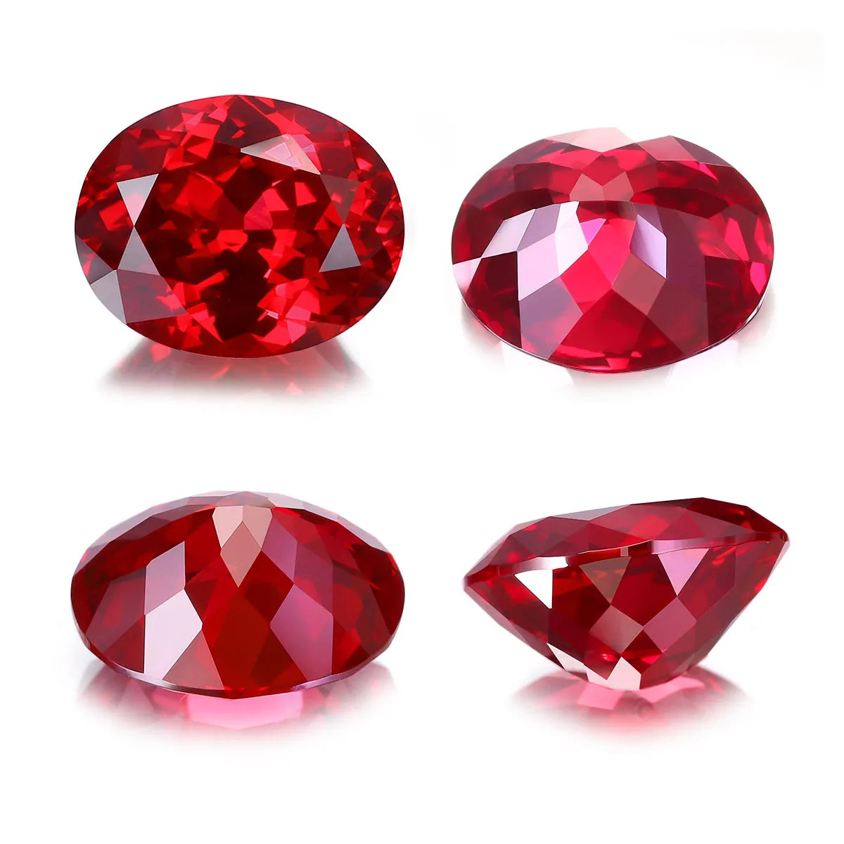 5A Lab Grown Ruby Oval Shape