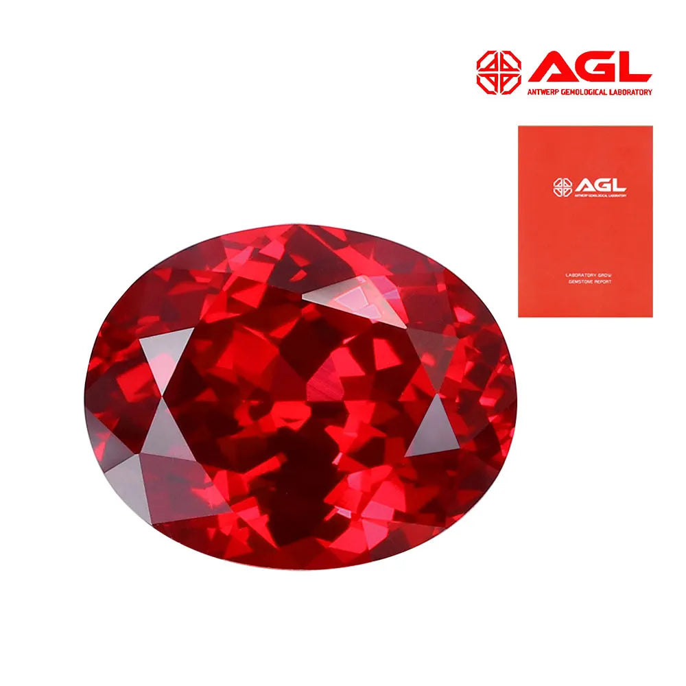 5A Lab Grown Ruby Oval Shape