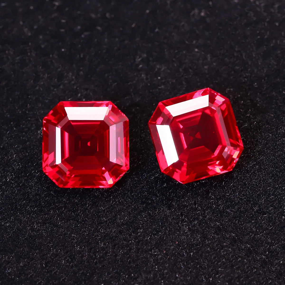 5A Lab Grown Ruby ASSCHER Shape