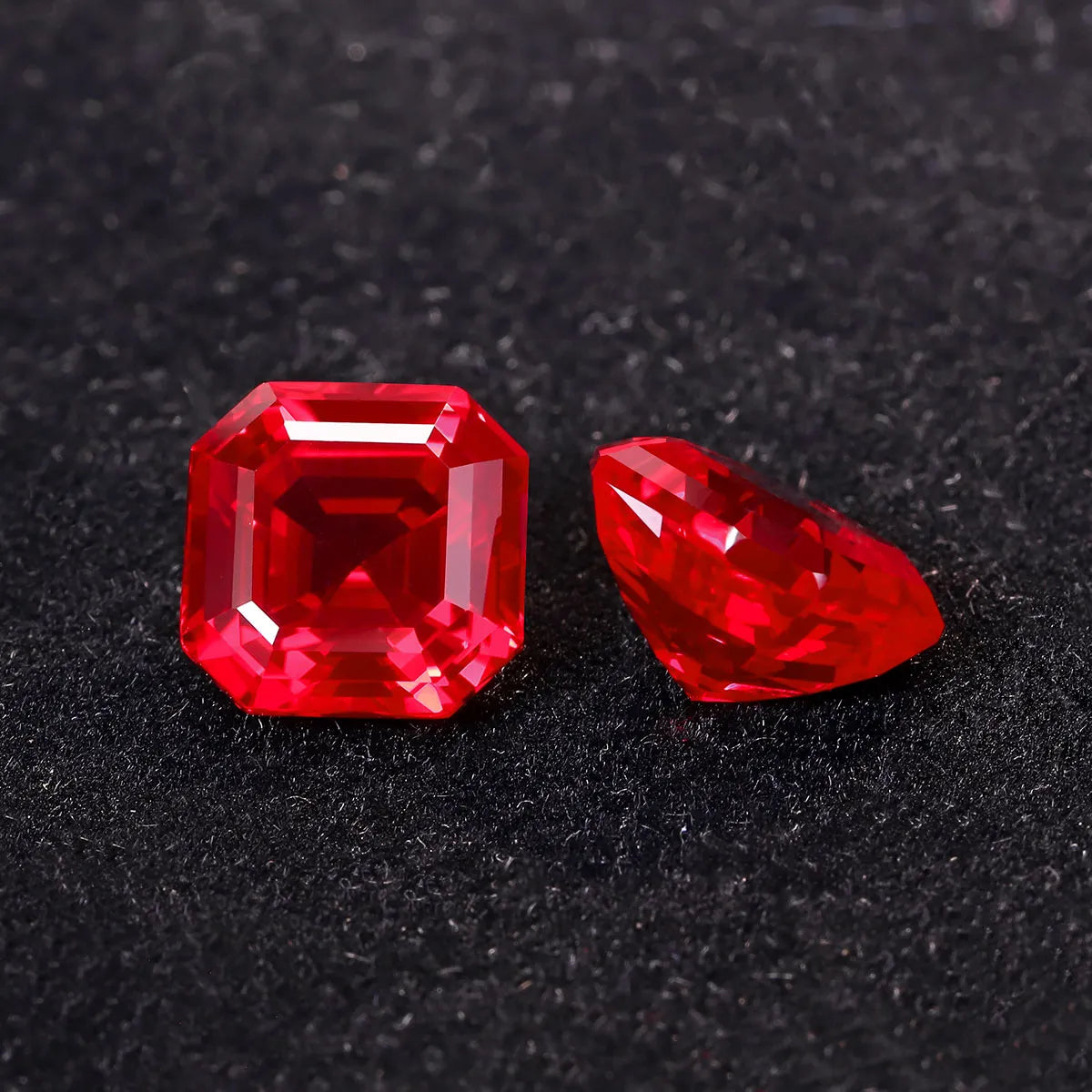 5A Lab Grown Ruby ASSCHER Shape