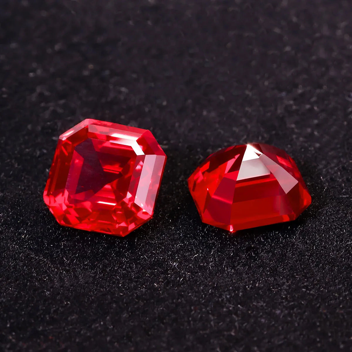 5A Lab Grown Ruby ASSCHER Shape