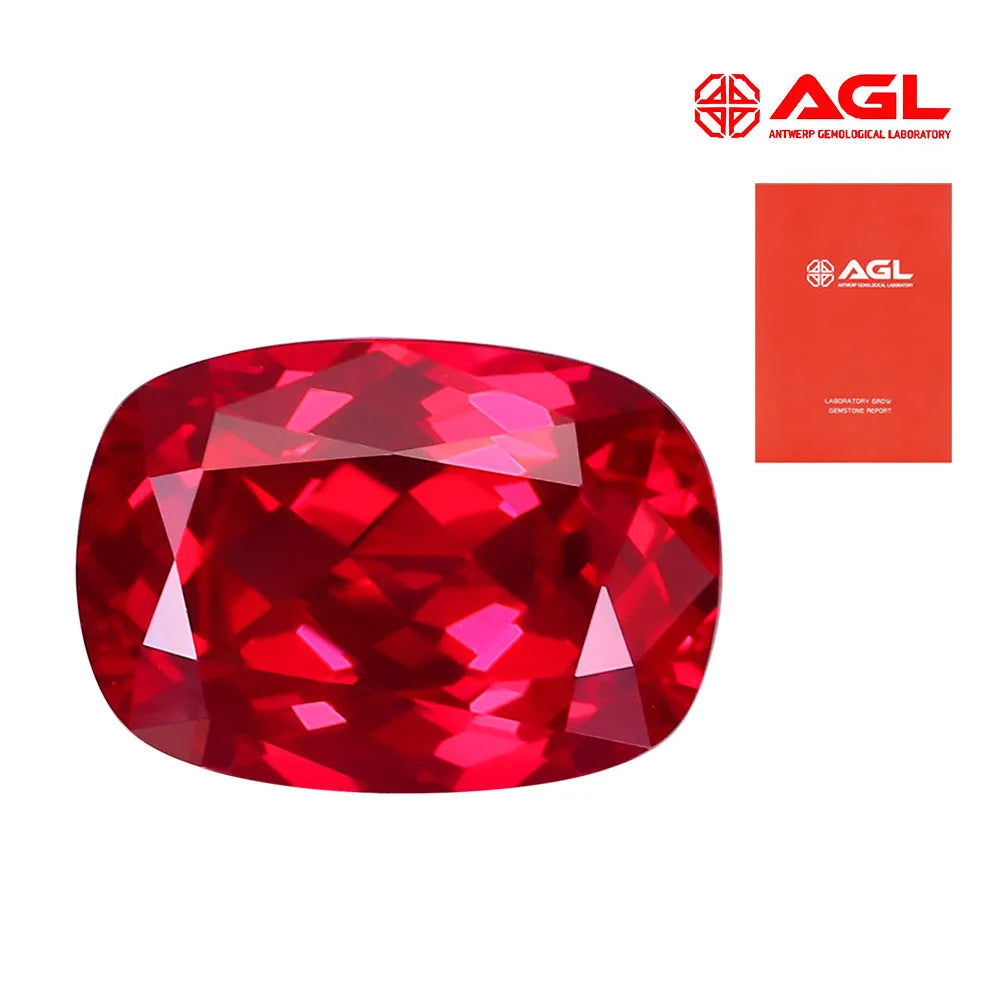 5A Lab Grown Ruby Long Cushion Shape