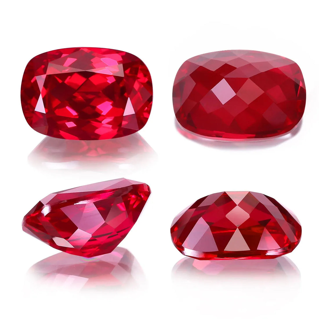 5A Lab Grown Ruby Long Cushion Shape