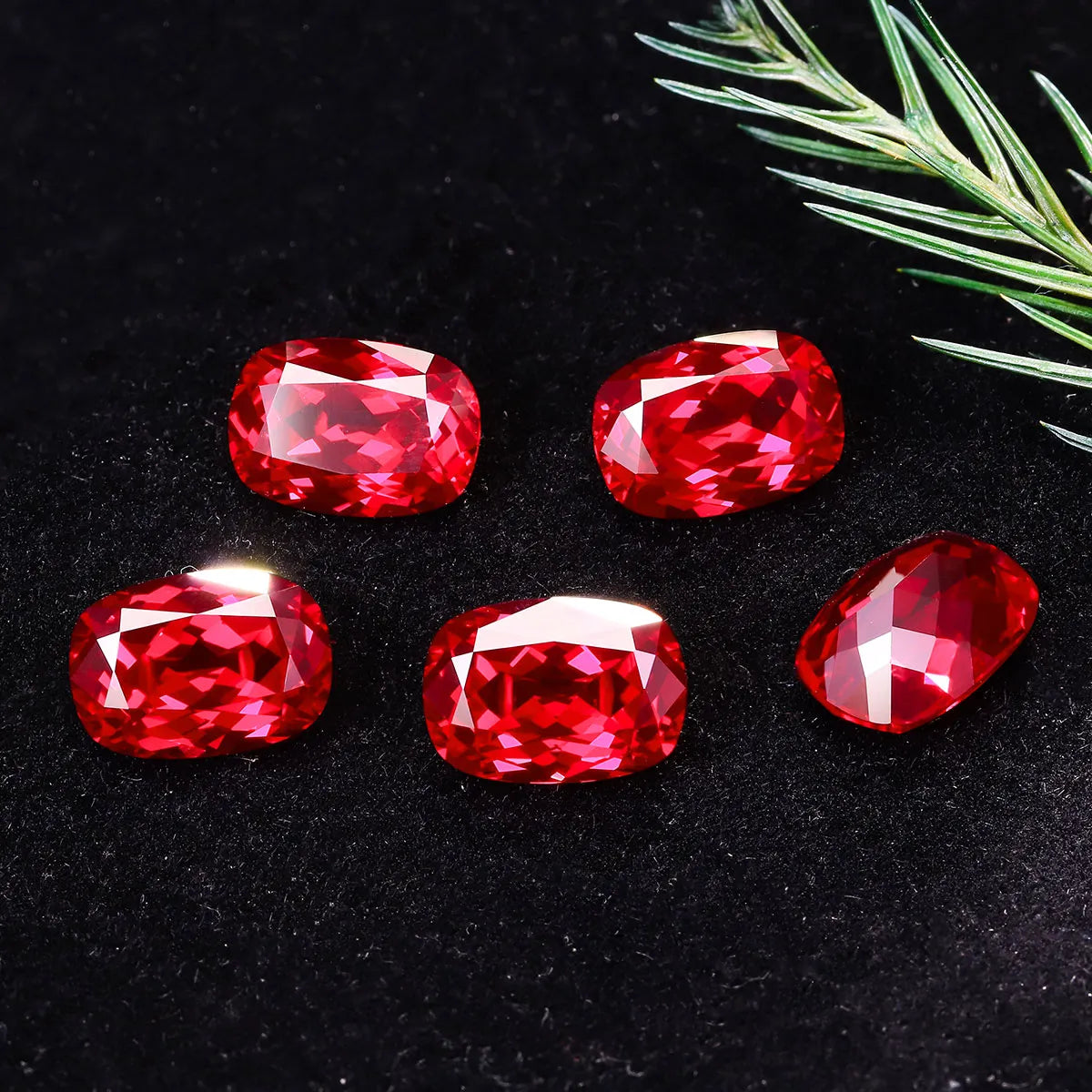 5A Lab Grown Ruby Long Cushion Shape