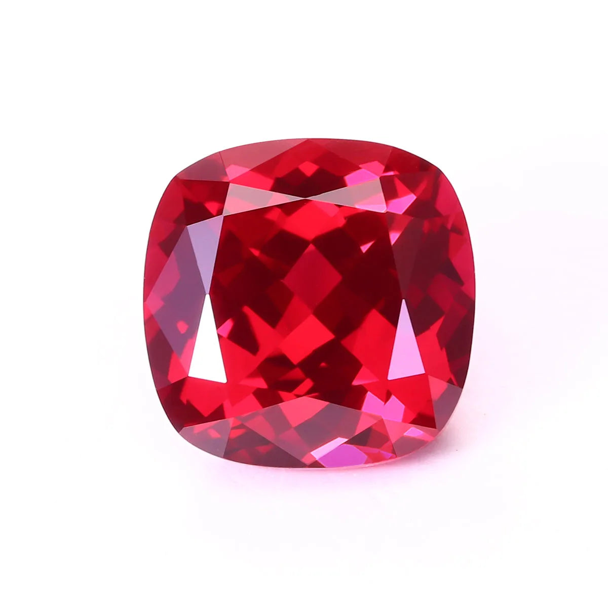 5A Lab Grown Ruby Cushion Shape