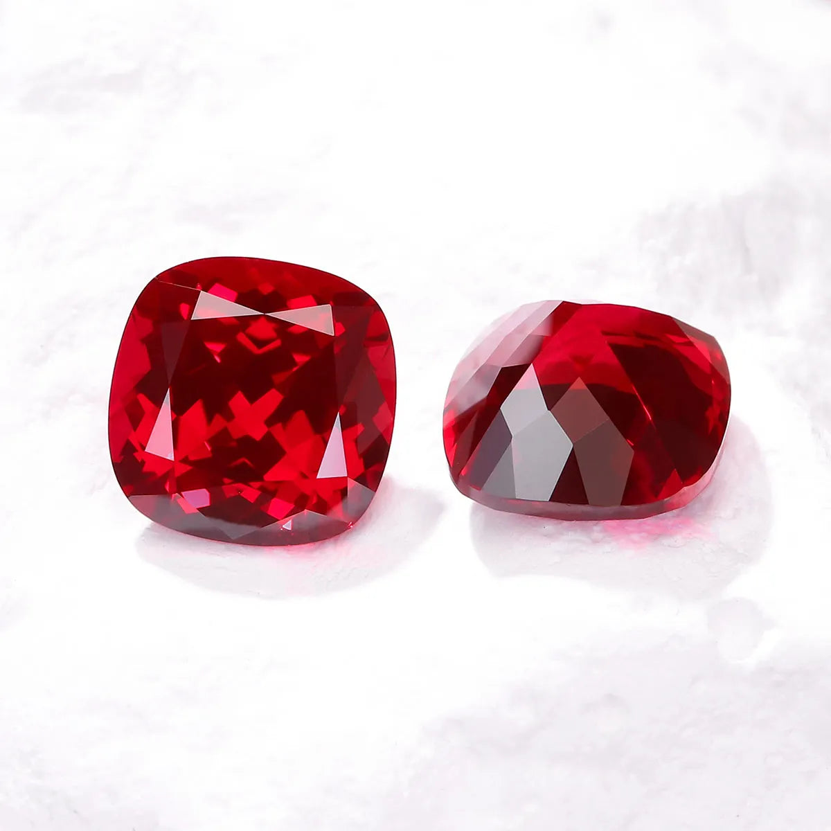5A Lab Grown Ruby Cushion Shape