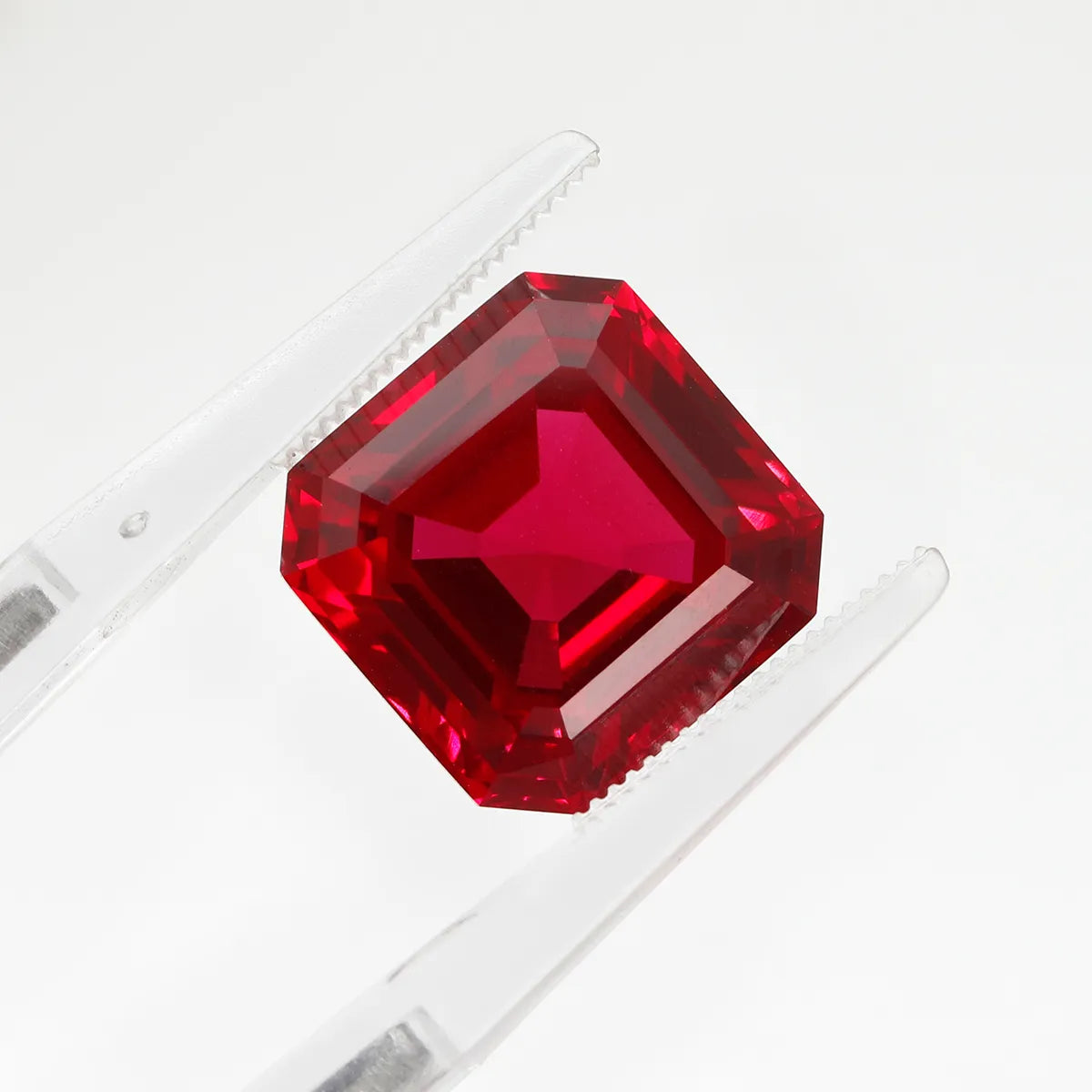 5A Lab Grown Ruby ASSCHER Shape