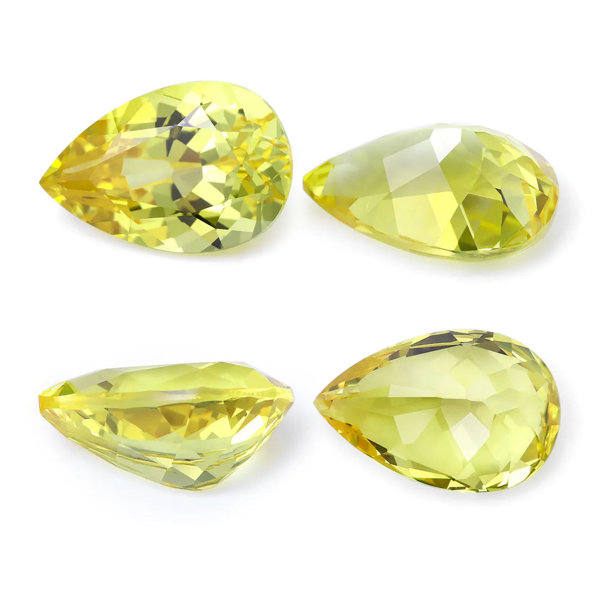 5A Lab Grown Yellow Sapphire Pear Shape