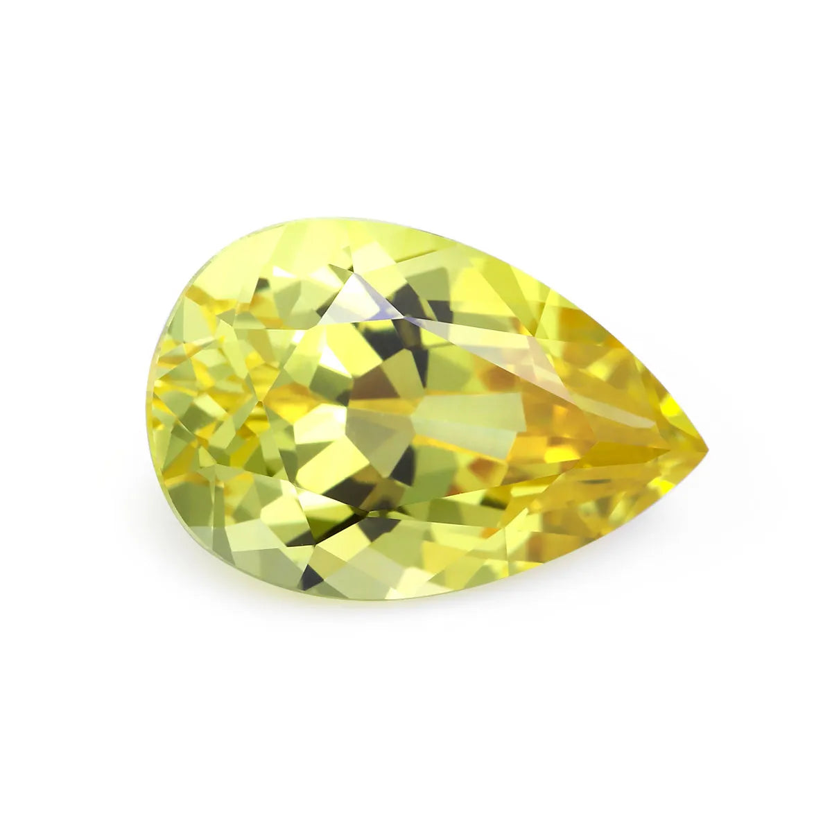 5A Lab Grown Yellow Sapphire Pear Shape