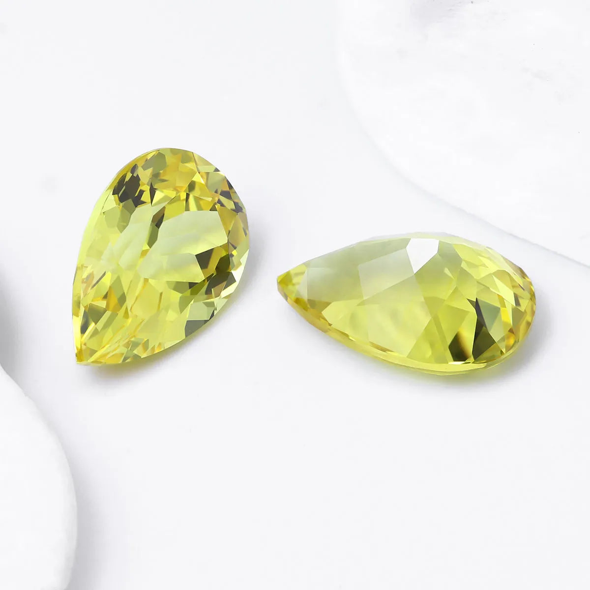 5A Lab Grown Yellow Sapphire Pear Shape