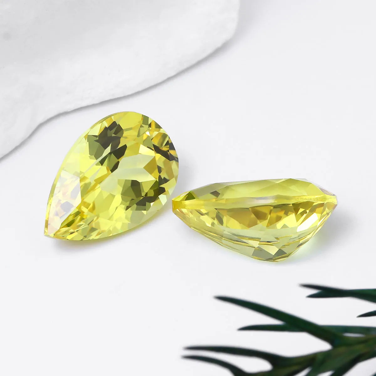 5A Lab Grown Yellow Sapphire Pear Shape