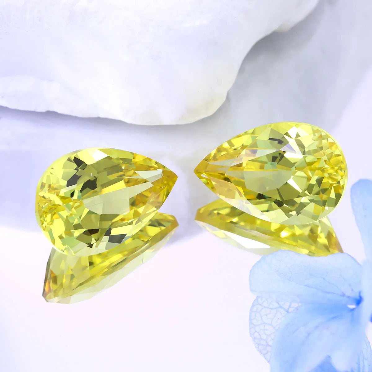 5A Lab Grown Yellow Sapphire Pear Shape