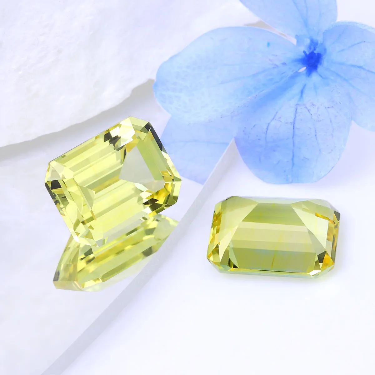 5A Lab Grown Yellow Sapphire Emerald Cut