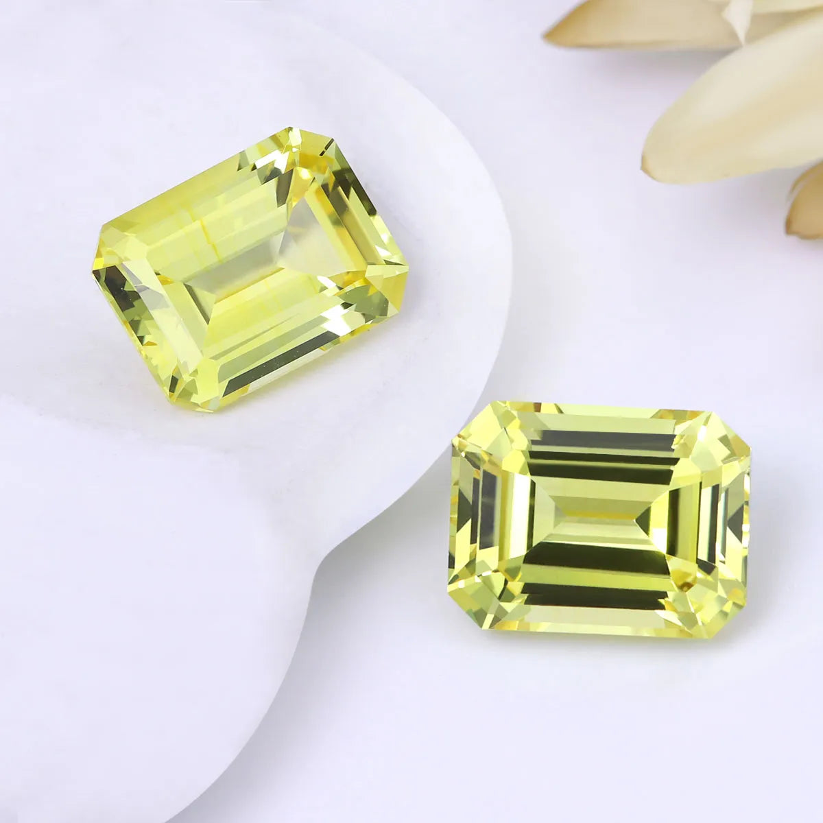 5A Lab Grown Yellow Sapphire Emerald Cut
