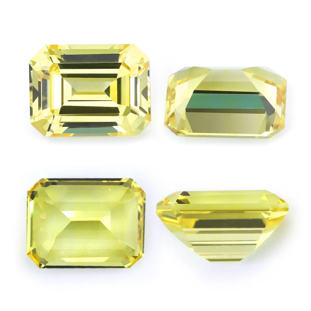 5A Lab Grown Yellow Sapphire Emerald Cut