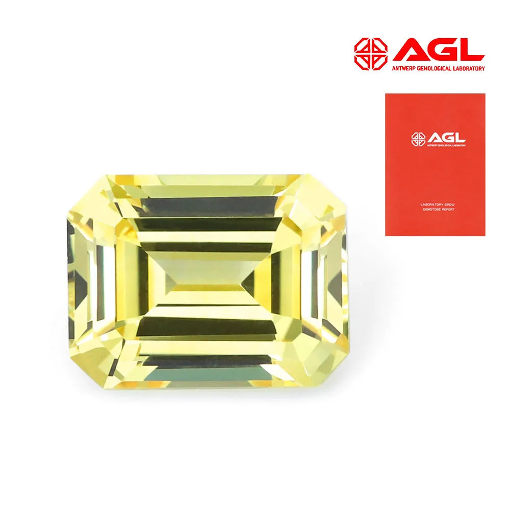 5A Lab Grown Yellow Sapphire Emerald Cut