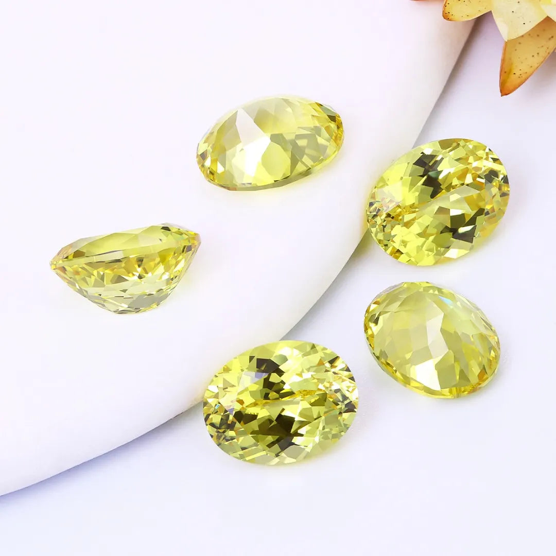 5A Lab Grown Yellow Sapphire Oval Shape