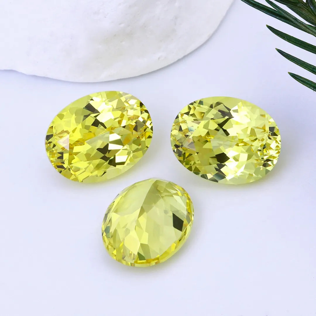 5A Lab Grown Yellow Sapphire Oval Shape