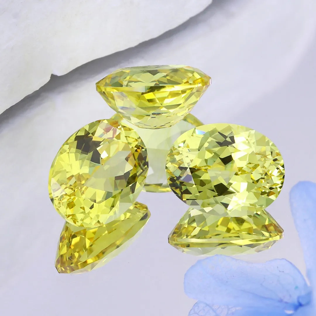 5A Lab Grown Yellow Sapphire Oval Shape