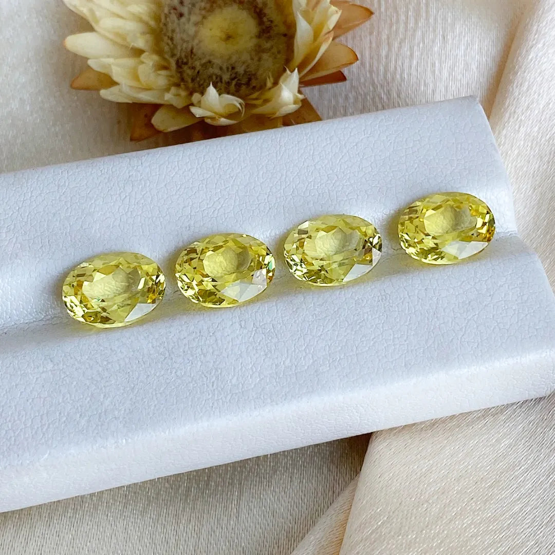 5A Lab Grown Yellow Sapphire Oval Shape