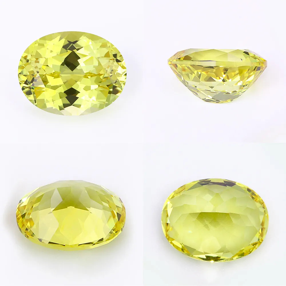 5A Lab Grown Yellow Sapphire Oval Shape