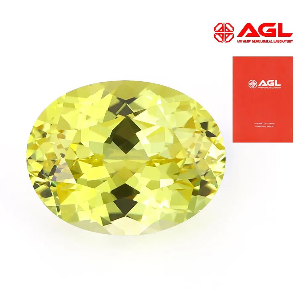 5A Lab Grown Yellow Sapphire Oval Shape