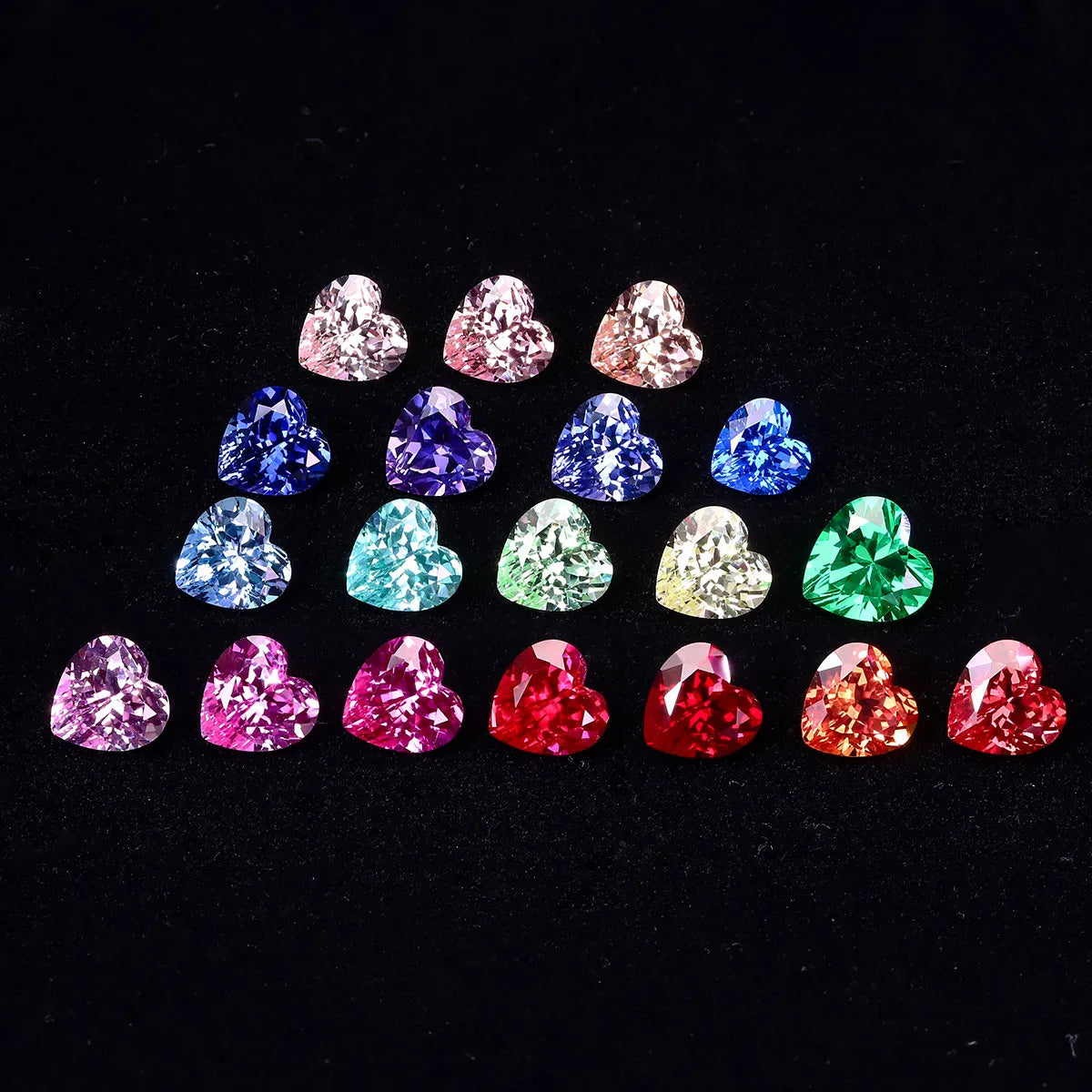 3A+ Precision Cut Colored Gemstones | Heart Shape Gemstone Series
