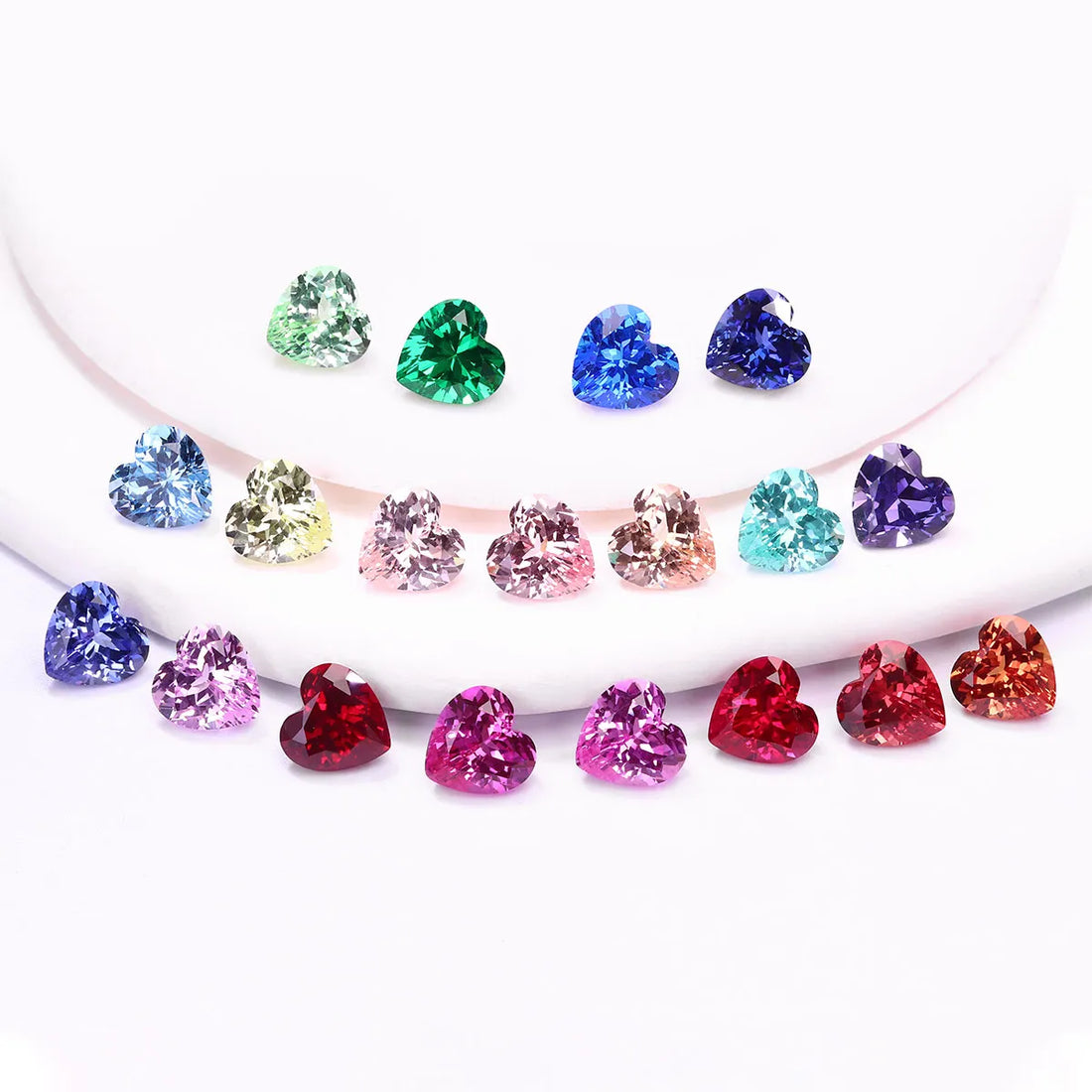 3A+ Precision Cut Colored Gemstones | Heart Shape Gemstone Series