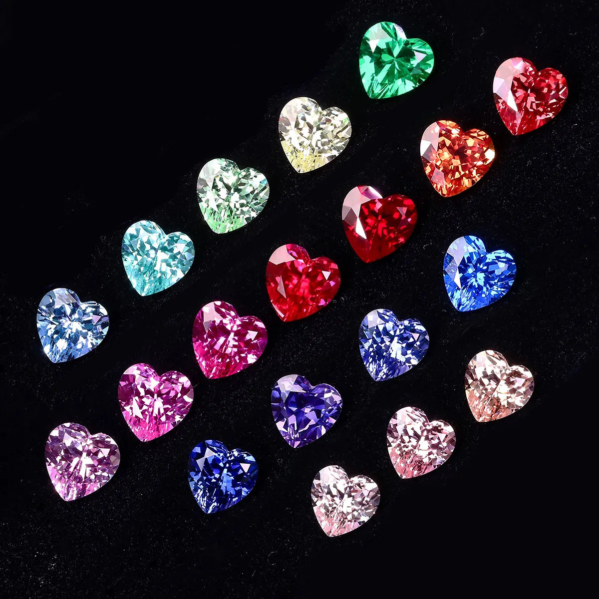 3A+ Precision Cut Colored Gemstones | Heart Shape Gemstone Series