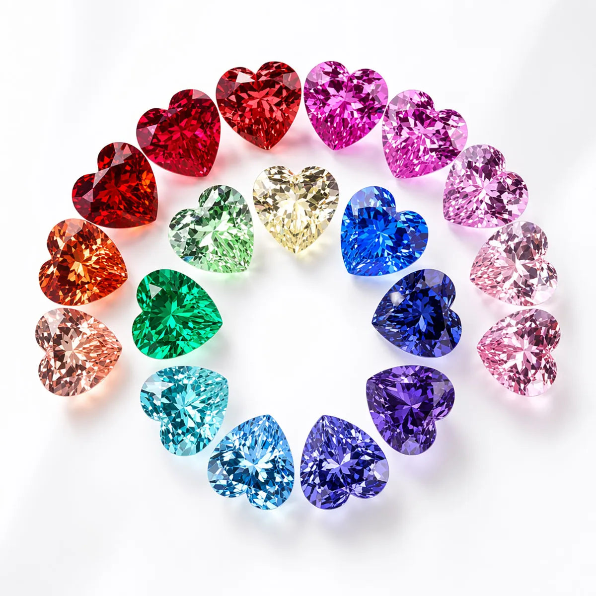 3A+ Precision Cut Colored Gemstones | Heart Shape Gemstone Series