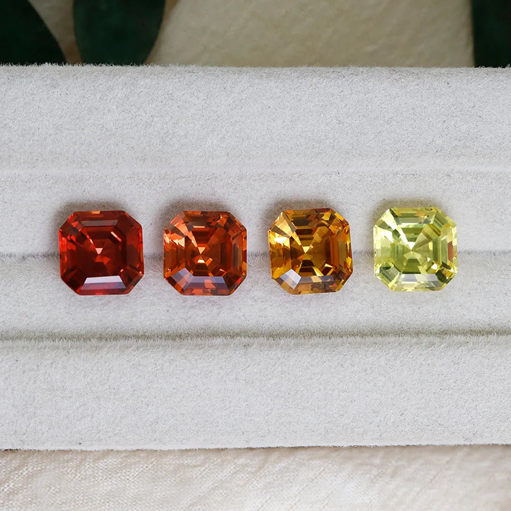3A+ Precision Cut Colored Gemstones | ASSCHER Cut Gemstone Series