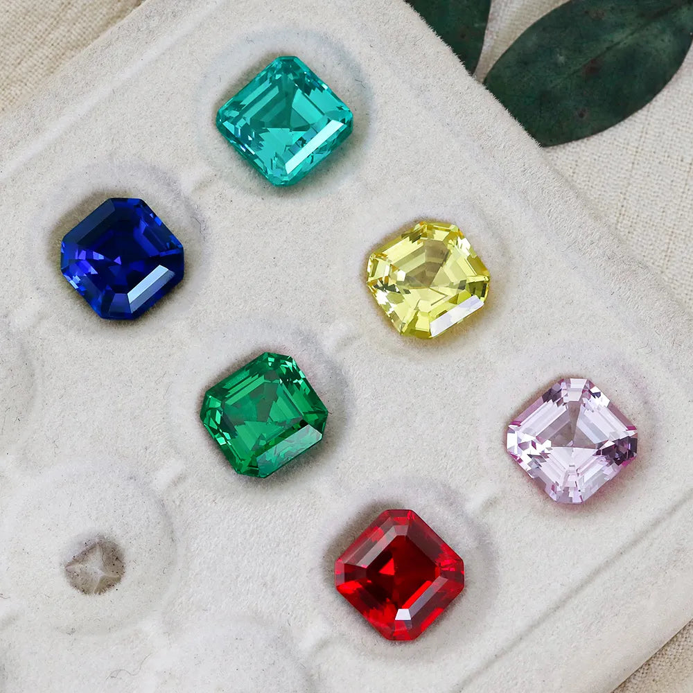 3A+ Precision Cut Colored Gemstones | ASSCHER Cut Gemstone Series