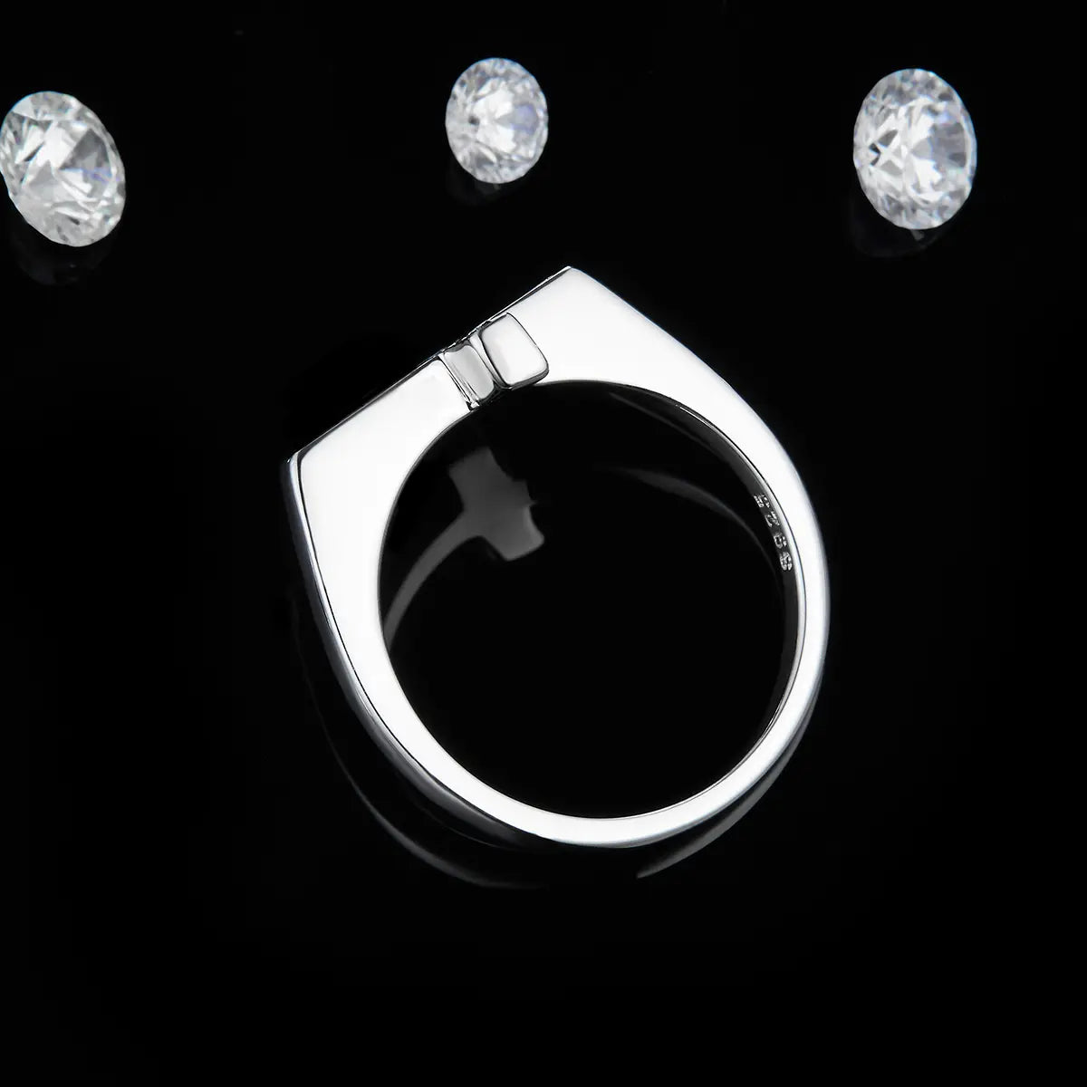 Cross Engagement Ring - Custom S925 Silver Plated 18K White Gold with Morganite Accents