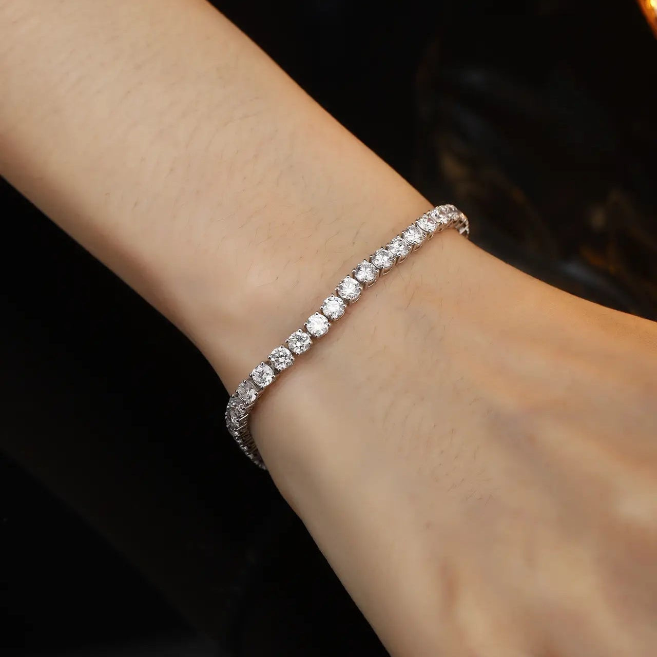 PT950 Lab Grown Diamond Tennis Bracelet (Round 0.2ct)