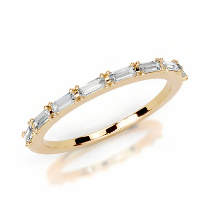 Hot Selling Elegant Stackable Band Ring Set | Niche Light Luxury Fashion Gold Plated S925 Sterling Silver Moissanite Rings