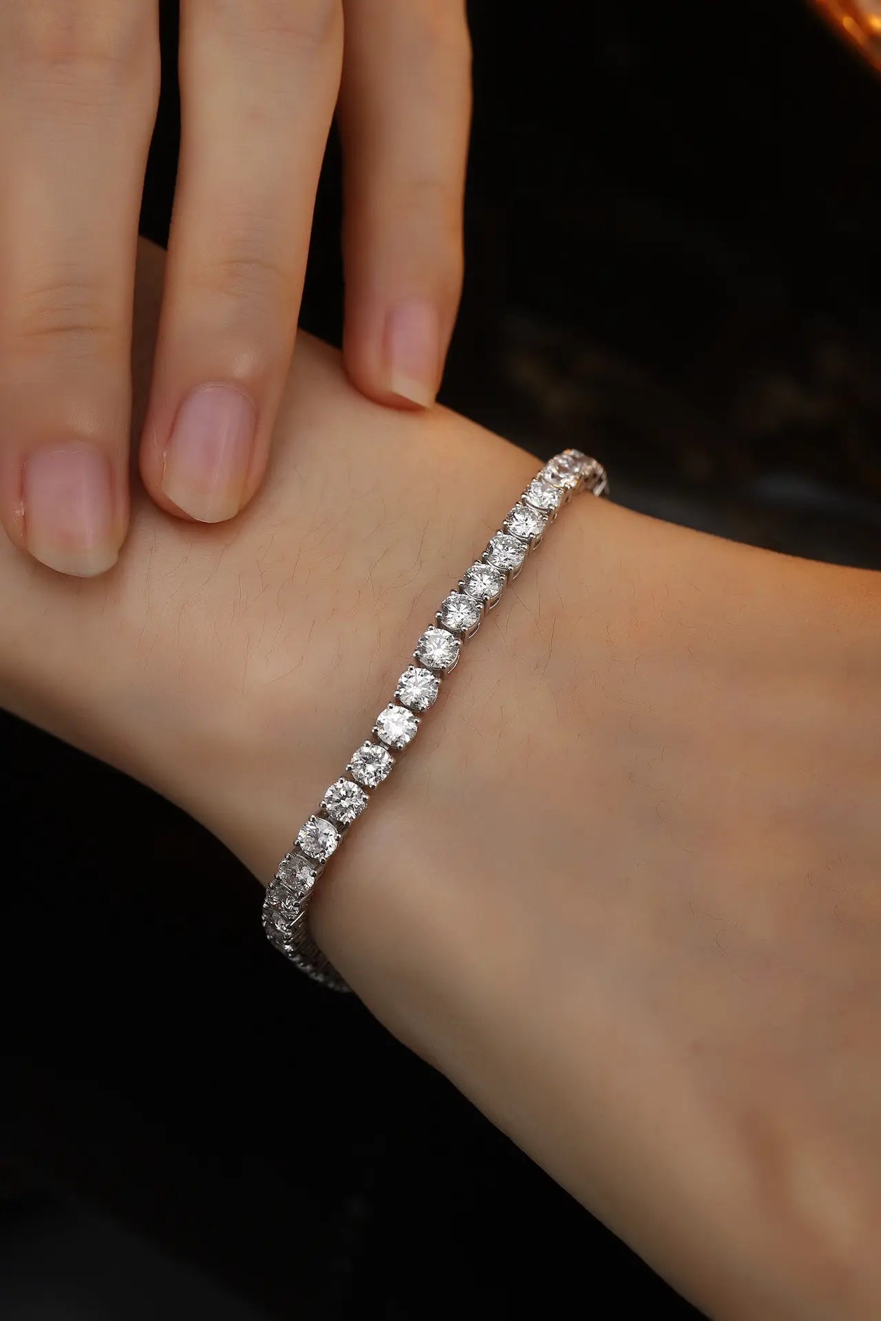 PT950 Lab Grown Diamond Tennis Bracelet (Round 0.14ct)