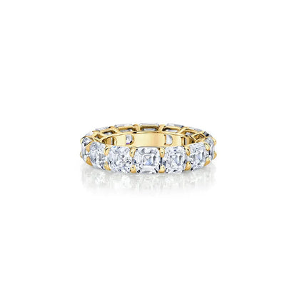 10pt 15pt 30pt 50pt Full Pave Stackable Band Ring|Light Luxury Dainty S925 Sterling Silver Moissanite Ring