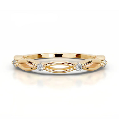 Hot Selling Elegant Stackable Band Ring Set | Niche Light Luxury Fashion Gold Plated S925 Sterling Silver Moissanite Rings