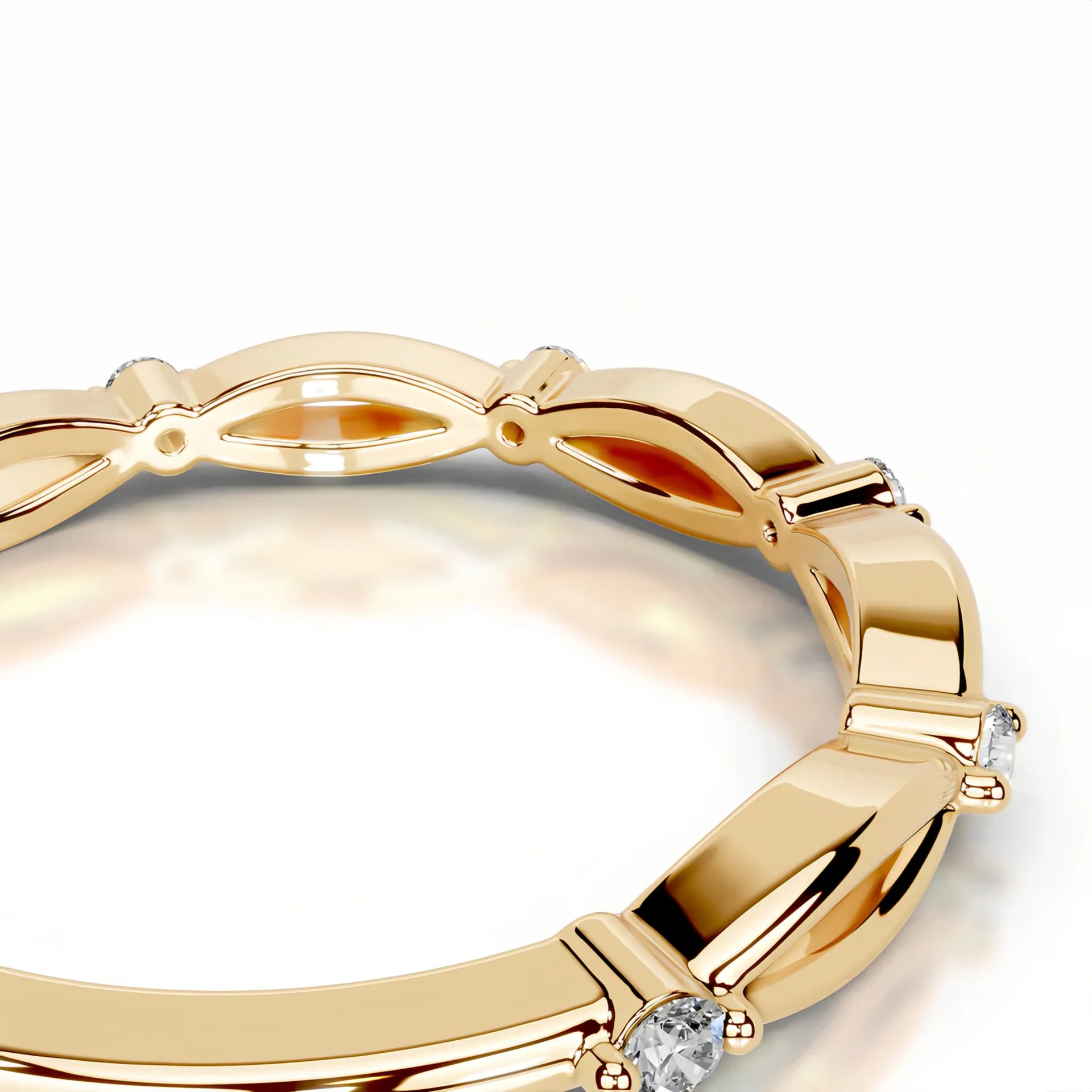 Hot Selling Elegant Stackable Band Ring Set | Niche Light Luxury Fashion Gold Plated S925 Sterling Silver Moissanite Rings