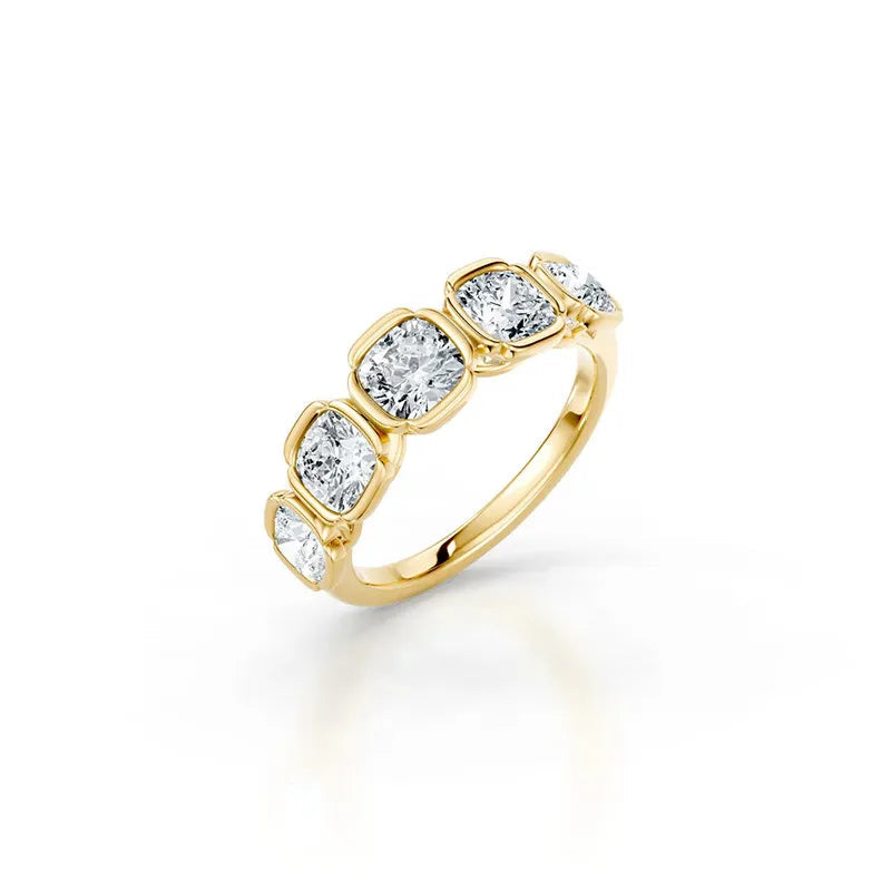 10pt 15pt 30pt 50pt Full Pave Stackable Band Ring|Light Luxury Dainty S925 Sterling Silver Moissanite Ring