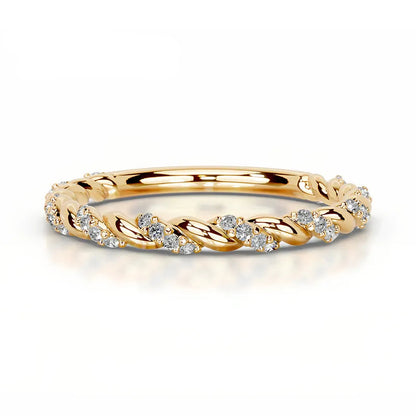 Hot Selling Elegant Stackable Band Ring Set | Niche Light Luxury Fashion Gold Plated S925 Sterling Silver Moissanite Rings