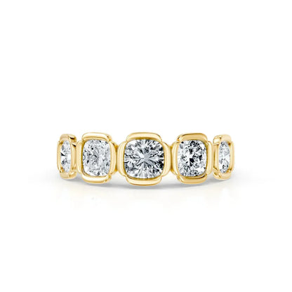 10pt 15pt 30pt 50pt Full Pave Stackable Band Ring|Light Luxury Dainty S925 Sterling Silver Moissanite Ring