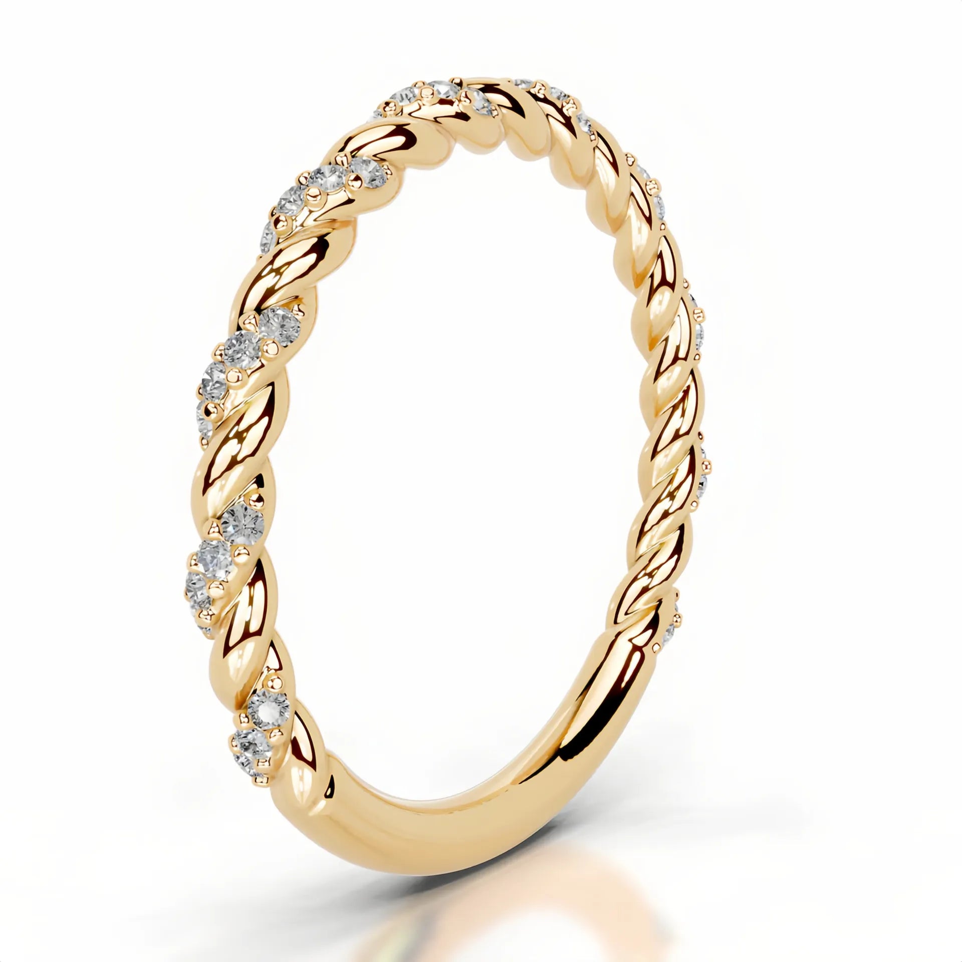 Hot Selling Elegant Stackable Band Ring Set | Niche Light Luxury Fashion Gold Plated S925 Sterling Silver Moissanite Rings