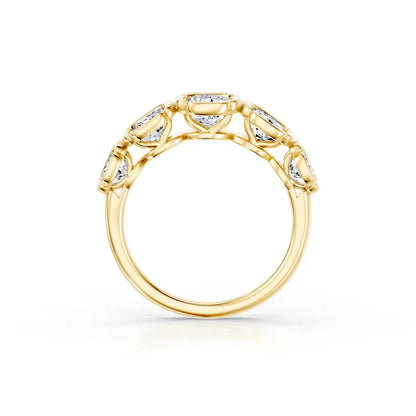 10pt 15pt 30pt 50pt Full Pave Stackable Band Ring|Light Luxury Dainty S925 Sterling Silver Moissanite Ring