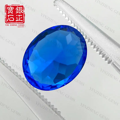 Flame Melted Cobalt spinel Oval Shape
