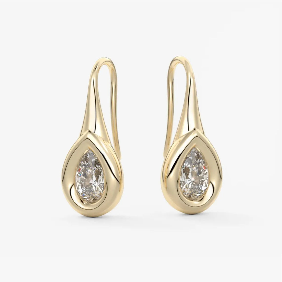 Fashion 1CT Moissanite Hook Earrings S925 Silver