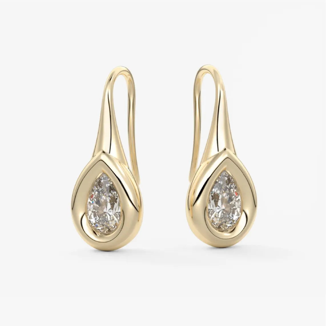Fashion 1CT Moissanite Hook Earrings S925 Silver